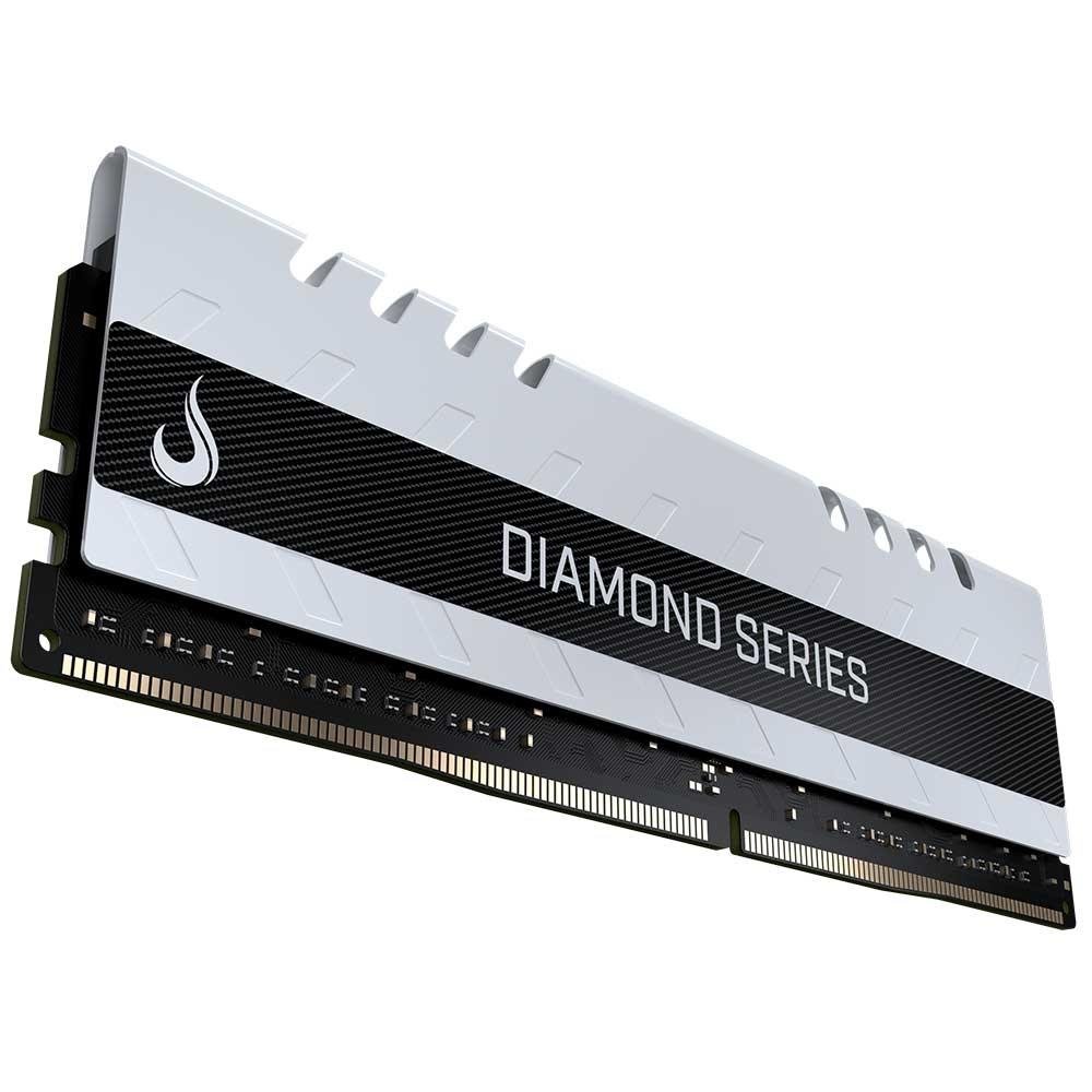 Memória Rise Mode Diamond, 16GB, 3000MHz, DDR4, CL15, Branco - RM-D4-16G-3000DW Memória Rise Mode Diamond, 16GB, 3000MHz, DDR4, CL15, Branco - RM-D4-16G-3000DW