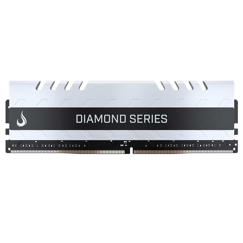 Memória Rise Mode Diamond, 16GB, 3000MHz, DDR4, CL15, Branco - RM-D4-16G-3000DW Memória Rise Mode Diamond, 16GB, 3000MHz, DDR4, CL15, Branco - RM-D4-16G-3000DW