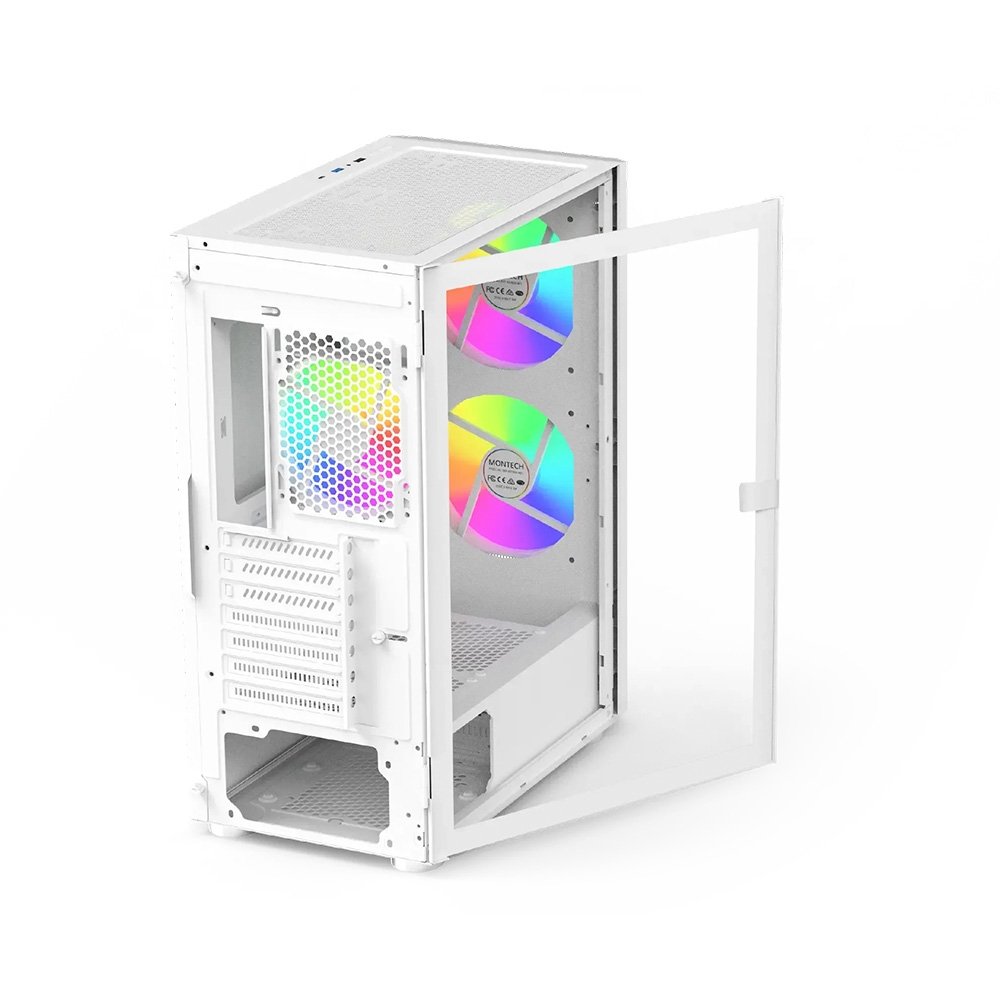 Gabinete Gamer X2 PLUS, Mid Tower, Lateral em Vidro, 3X Fans, Branco - X2PLUSB Gabinete Gamer X2 PLUS, Mid Tower, Lateral em Vidro, 3X Fans, Branco - X2PLUSB