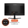 Monitor Gamer Curvo Husky Boreal 24", FHD, 240Hz, 1ms, Adaptive Sync, VA, DisplayPort e HDMI, HDR - HMG00524PT