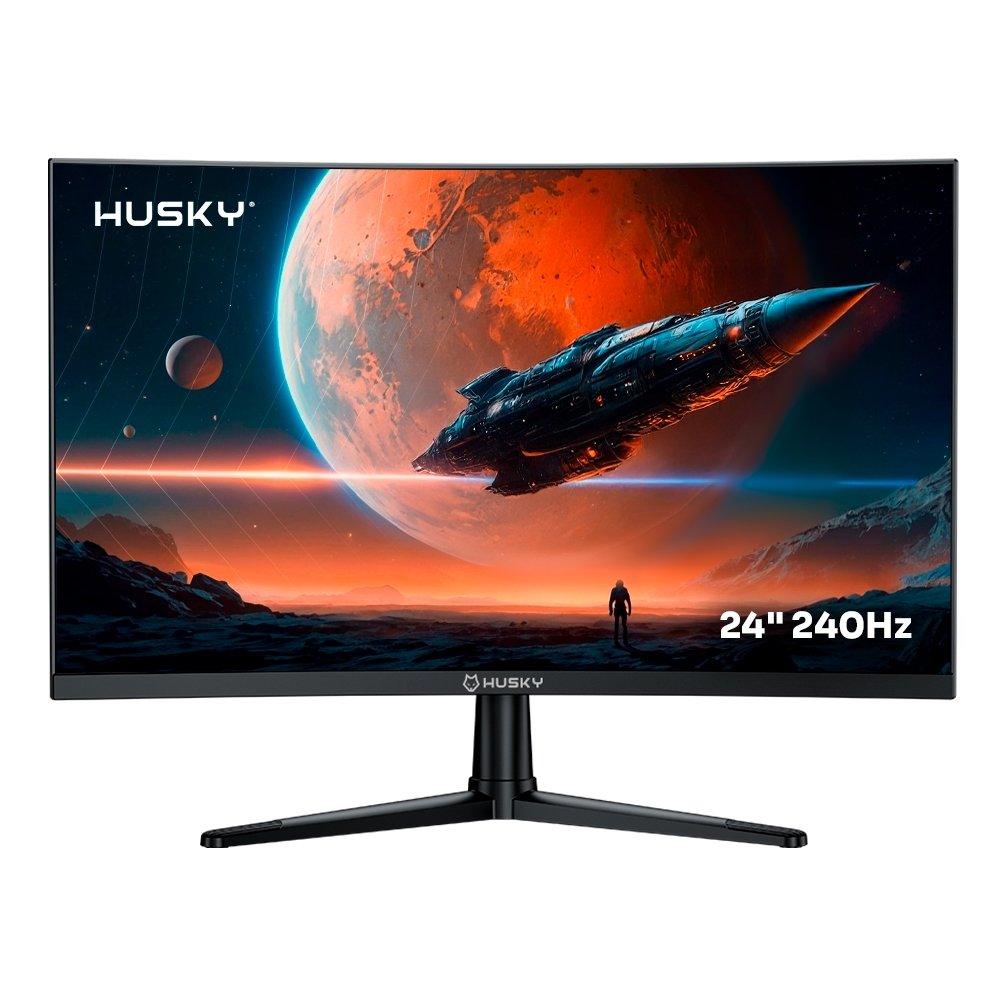 Monitor Gamer Curvo Husky Boreal 24", FHD, 240Hz, 1ms, Adaptive Sync, VA, DisplayPort e HDMI, HDR - HMG00524PT Monitor Gamer Curvo Husky Boreal 24", FHD, 240Hz, 1ms, Adaptive Sync, VA, DisplayPort e HDMI, HDR - HMG00524PT