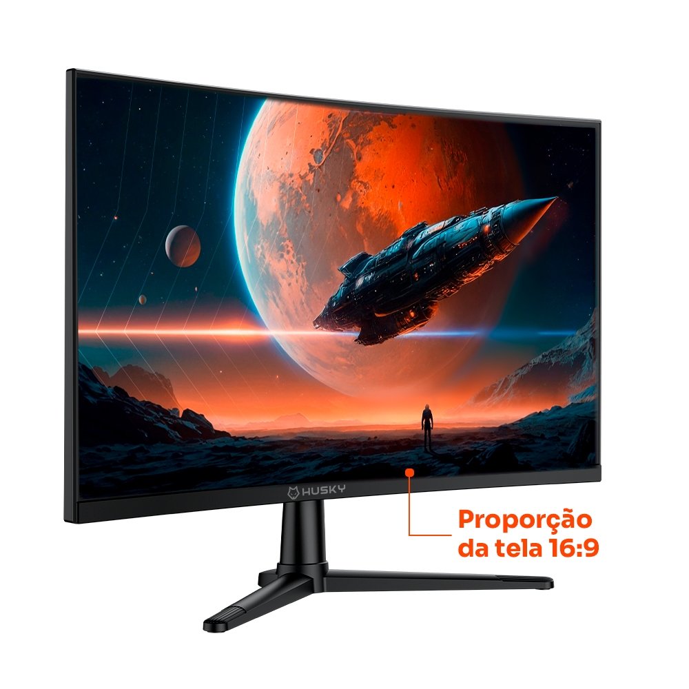 Monitor Gamer Curvo Husky Boreal 24", FHD, 240Hz, 1ms, Adaptive Sync, VA, DisplayPort e HDMI, HDR - HMG00524PT Monitor Gamer Curvo Husky Boreal 24", FHD, 240Hz, 1ms, Adaptive Sync, VA, DisplayPort e HDMI, HDR - HMG00524PT