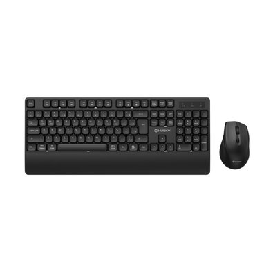 Kit Teclado e Mouse Sem Fio Husky Duo Optima 400, Bluetooth, 2.4GHz, Silencioso, ABNT2, Preto - HCO400PT