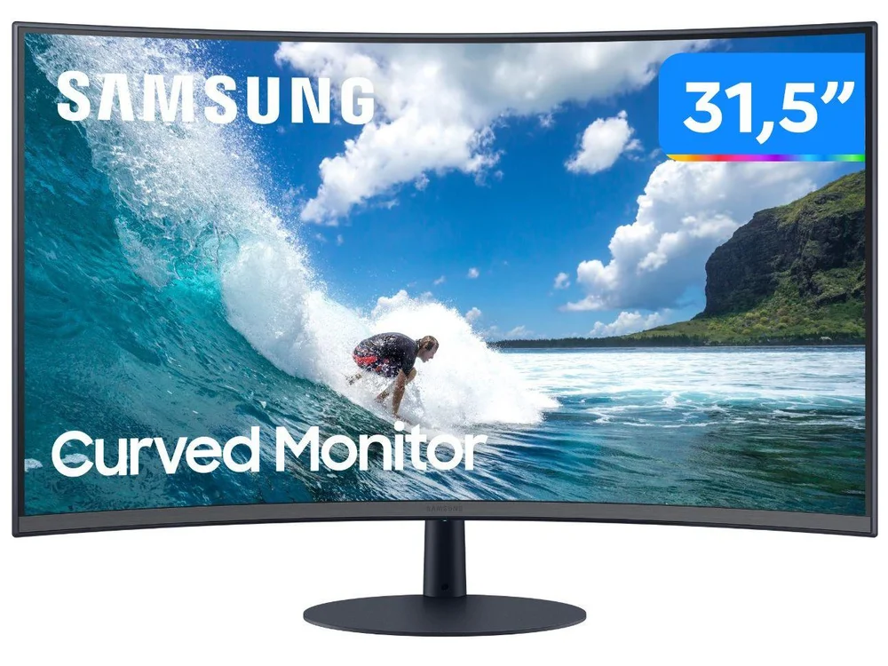 Monitor Curvo Samsung 32" FHD, speaker, HDMI, DP, VGA, 75hz, Freesync, CT550 Monitor Curvo Samsung 32" FHD, speaker, HDMI, DP, VGA, 75hz, Freesync, CT550