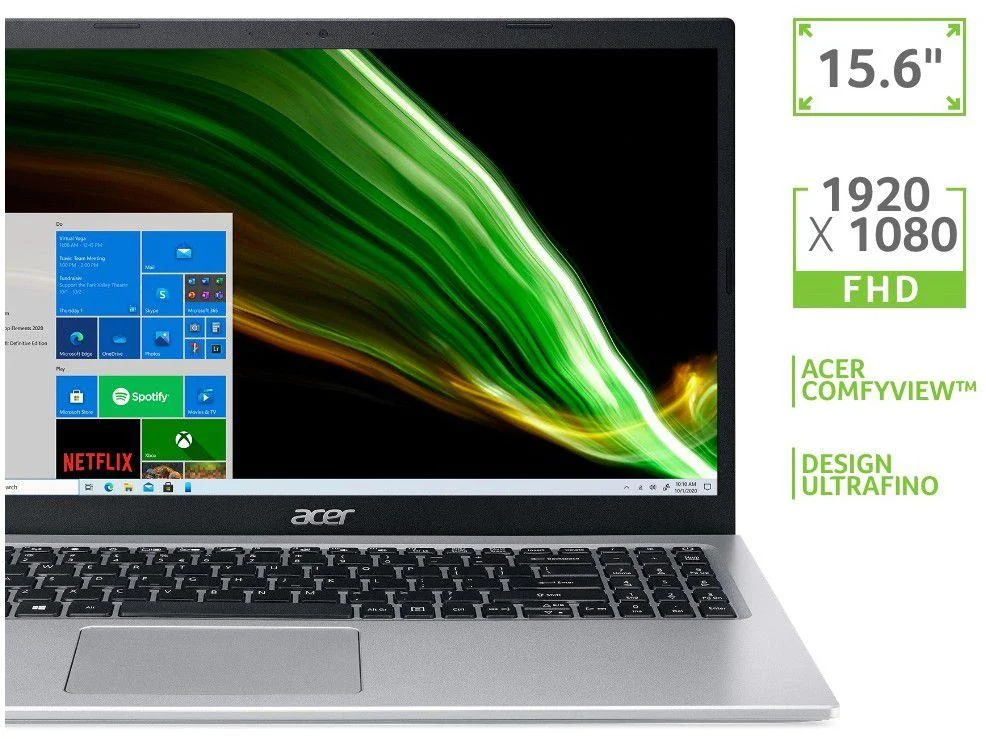 Notebook Acer Aspire 5 Intel Core i3-1115g4 4GB, 256GB SSD, Windows 10 Home, 15.6", Cinza - A515-56-327t Notebook Acer Aspire 5 Intel Core i3-1115g4 4GB, 256GB SSD, Windows 10 Home, 15.6", Cinza - A515-56-327t