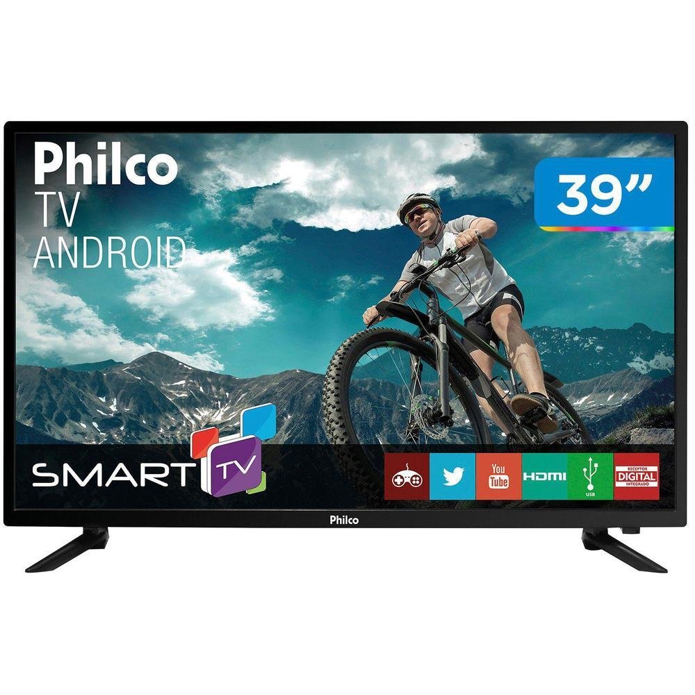 Smart TV LED 39” Philco PTV39N86SA Android Wi-Fi