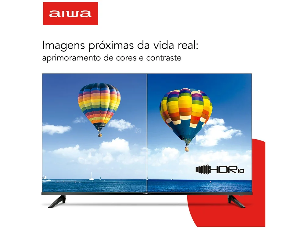 Smart TV AIWA, 50 Polegadas, 4K, Borda Infinita, Preto, Bivolt - AW-BL-01 Smart TV AIWA, 50 Polegadas, 4K, Borda Infinita, Preto, Bivolt - AW-BL-01