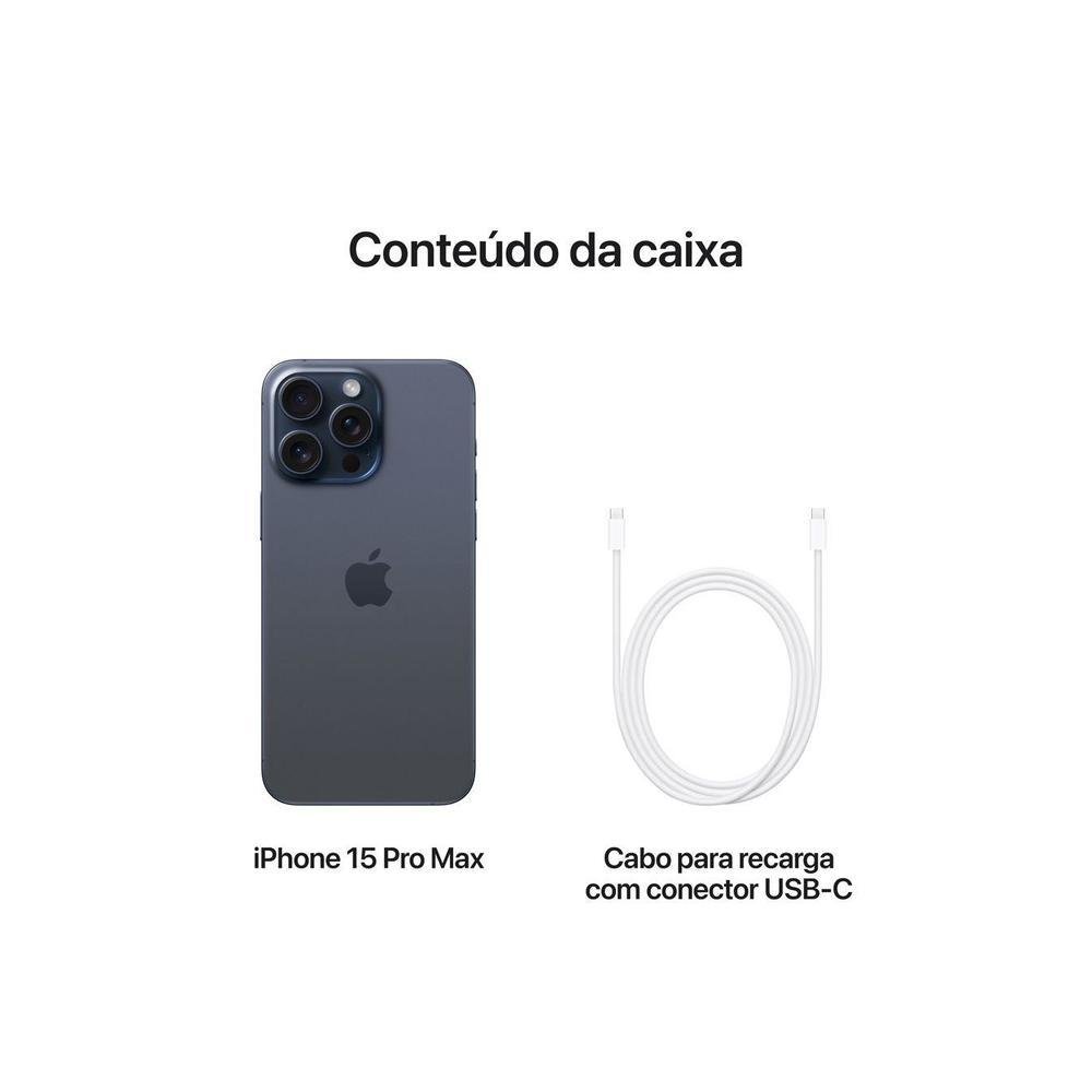 Apple iPhone 15 Pro Max 512GB Titânio Azul 6,7