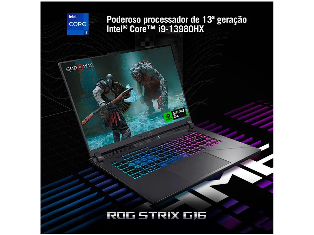 Notebook Gamer Rog Strix G16 no Mega Maio KaBuM