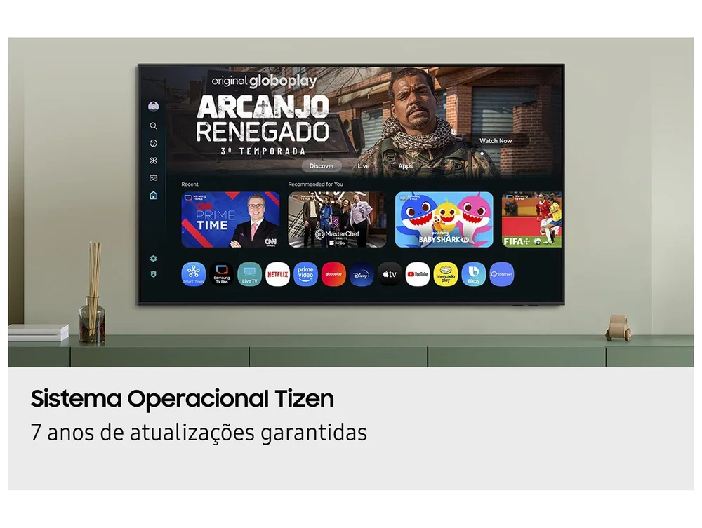 Samsung Smart TV 50" Crystal UHD 4K U8100F 2025, Xbox Cloud Gaming, Canais Gratuitos, Alexa
