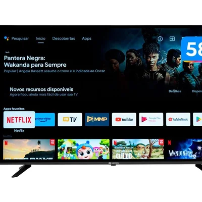 Smart TV 58” 4K DLED Rig Vizzion BR58GUA IPS