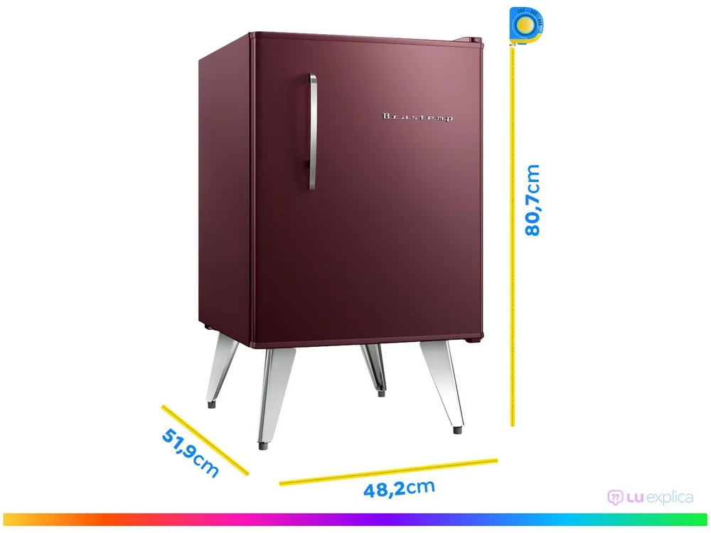 Frigobar Brastemp 76L Marsála Retrô BRA08HG