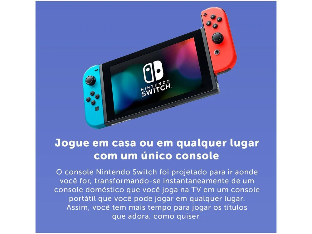 Nintendo Switch Bundle Console + Jogo Digital Mario Kart 8 Deluxe 32 GB 3 Meses de Assinatura