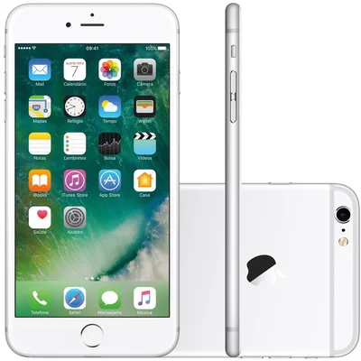 iPhone 6s Plus Apple 64GB Prata 4G Tela 5.5”