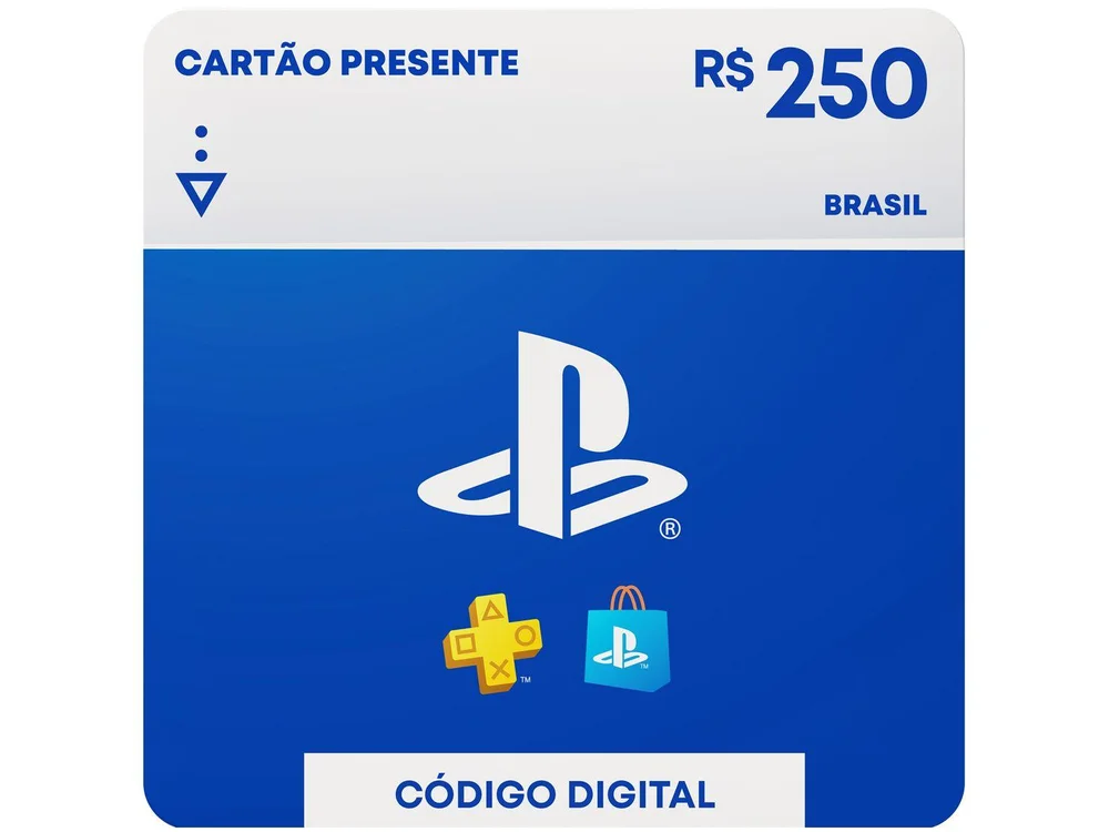 Cartão Presente Digital PlayStation Store R$ 250,00 Sony PlayStation Cartão Presente Digital PlayStation Store R$ 250,00 Sony PlayStation