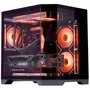 Gabinete Gamer Aquário K-mex Ângulo Cg-01kv, Painel Duplo Frontal Em Vidro Temperado, Usb 3.2, Micro-atx, Preto - Cg01kvrh001cb0x