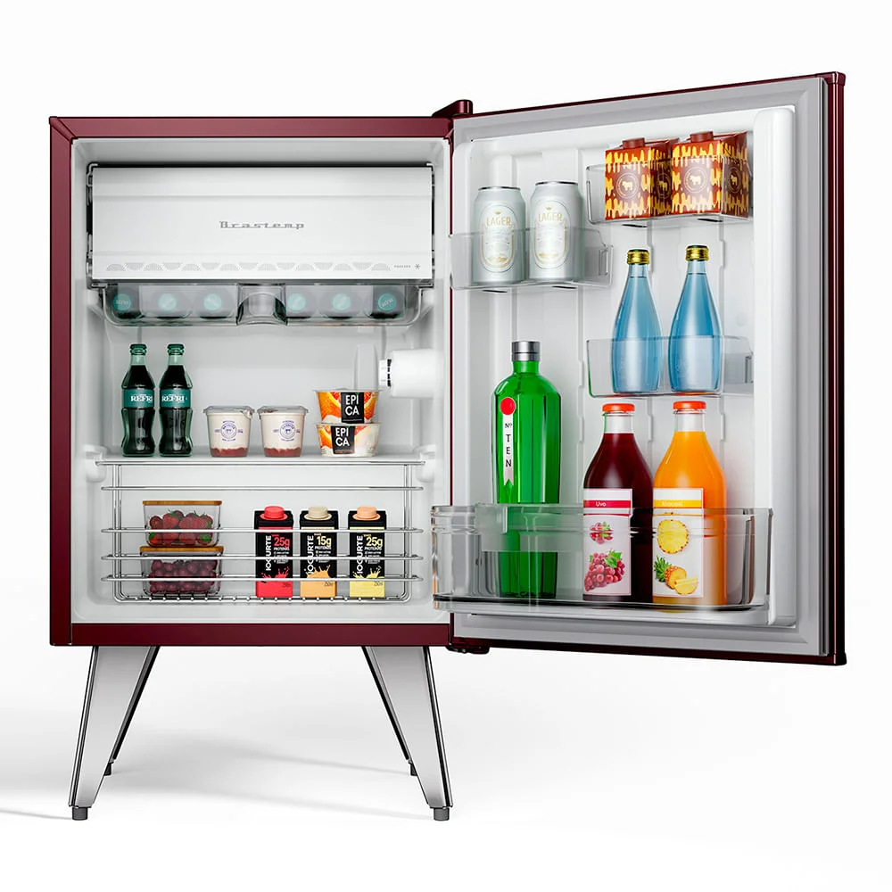 Frigobar Retrô 76 Litros Brastemp Marsala Wine - Bra08mg - 220v Frigobar Retrô 76 Litros Brastemp Marsala Wine - Bra08mg - 220v