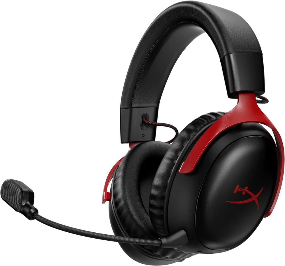 Headset Gamer Wireless Hyperx Cloud Iii Vermelho E Preto Bateria De Até 120h