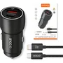 Carregador Veicular Turbo 60w Iphone 11 13 14 Cabo Lightning Preto