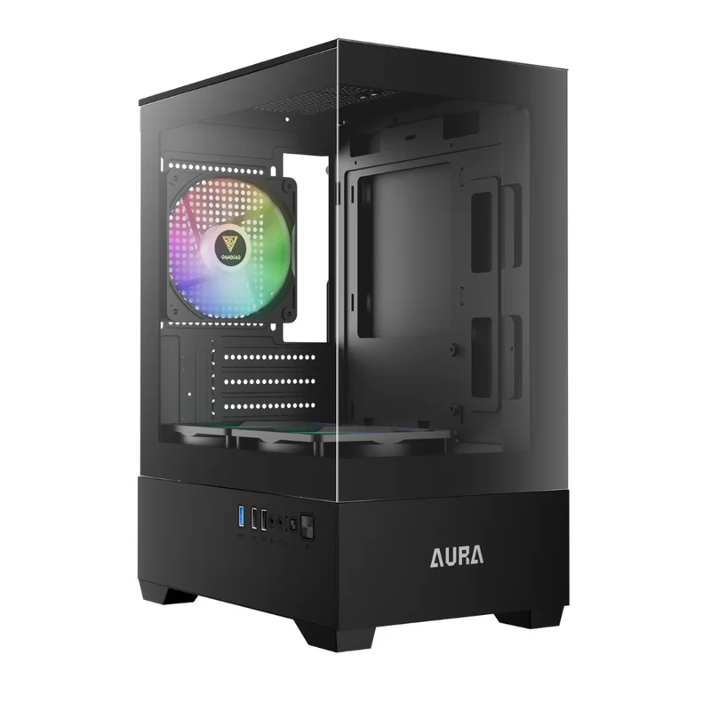 Gabinete Gamer Gamdias Aura Gc9m Elite 3 Fans S/fonte Micro Atx Preto