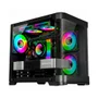 Gabinete Gamer Aquário K-mex Cg-01p4 - Vidro Temperado - Micro Atx - Preto - Cg01p4rh001cbox
