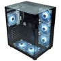 Gabinete Gamer Aquário K-mex Cg-01p4 - Vidro Temperado - Micro Atx - Preto - Cg01p4rh001cbox