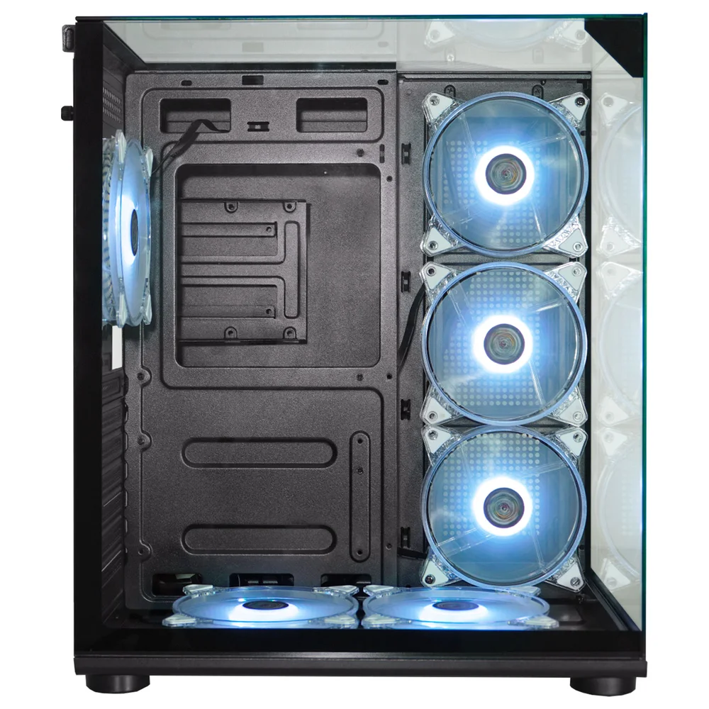 Gabinete Gamer Aquário K-mex Cg-01p4 - Vidro Temperado - Micro Atx - Preto - Cg01p4rh001cbox