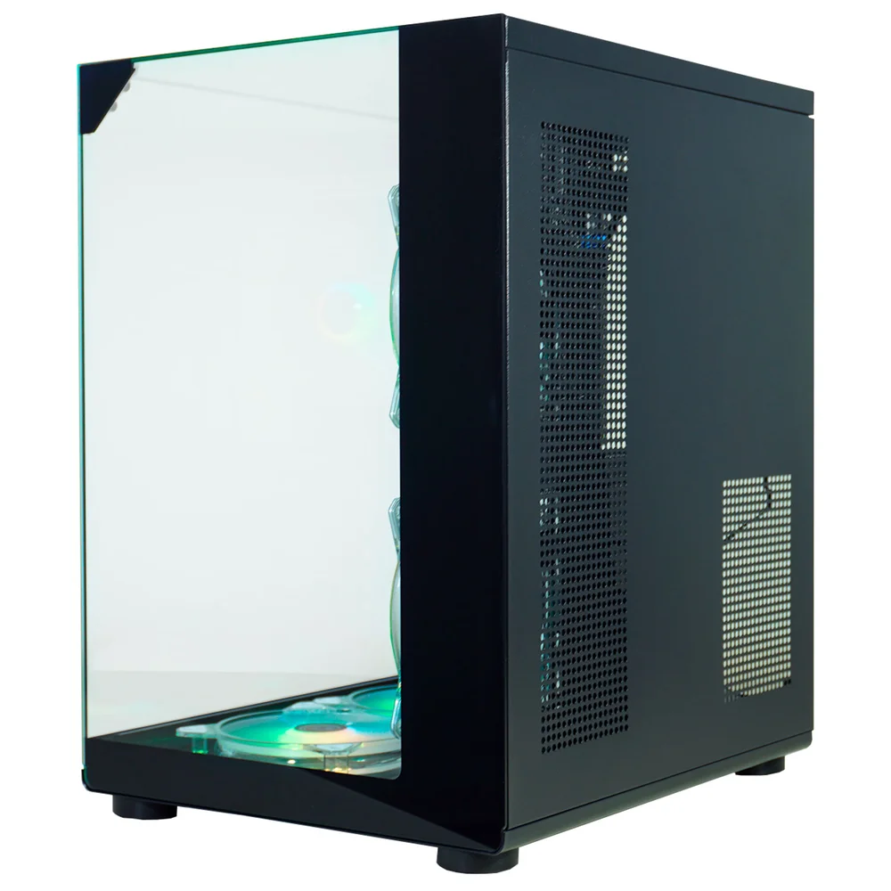 Gabinete Gamer Aquário K-mex Cg-01p4 - Vidro Temperado - Micro Atx - Preto - Cg01p4rh001cbox