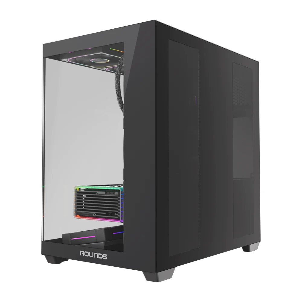 Gabinete Gamer Round5 Asuka Mid Tower Atx Sem Fans Preto Gabinete Gamer Round5 Asuka Mid Tower Atx Sem Fans Preto