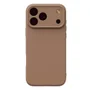 Capa Capinha Protetora de Silicone com Interior em Microfibra Compatível com Magsafe para o iPhone 17 Pro - Cor: Marrom