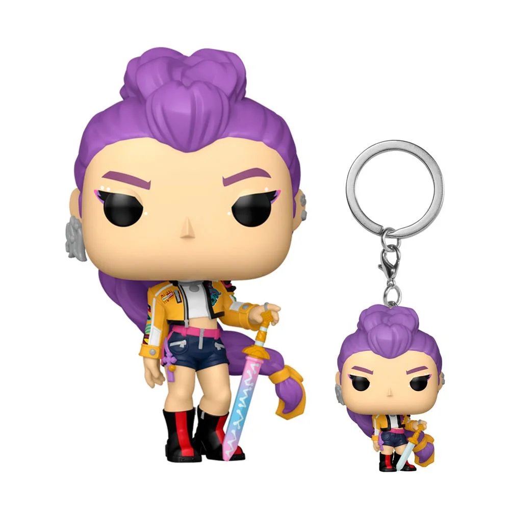 Kit Boneco Funko Pop! Guerreiras Do K-pop Rumi + Chaveiro