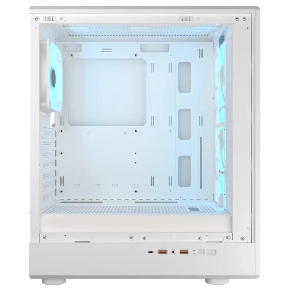 Gabinete Cougar Airface Pure Pro Atx Mid Tower Lateral De Vidro Temperado Usb Tipo C Com 4 Fan Branco 382ga50.0004