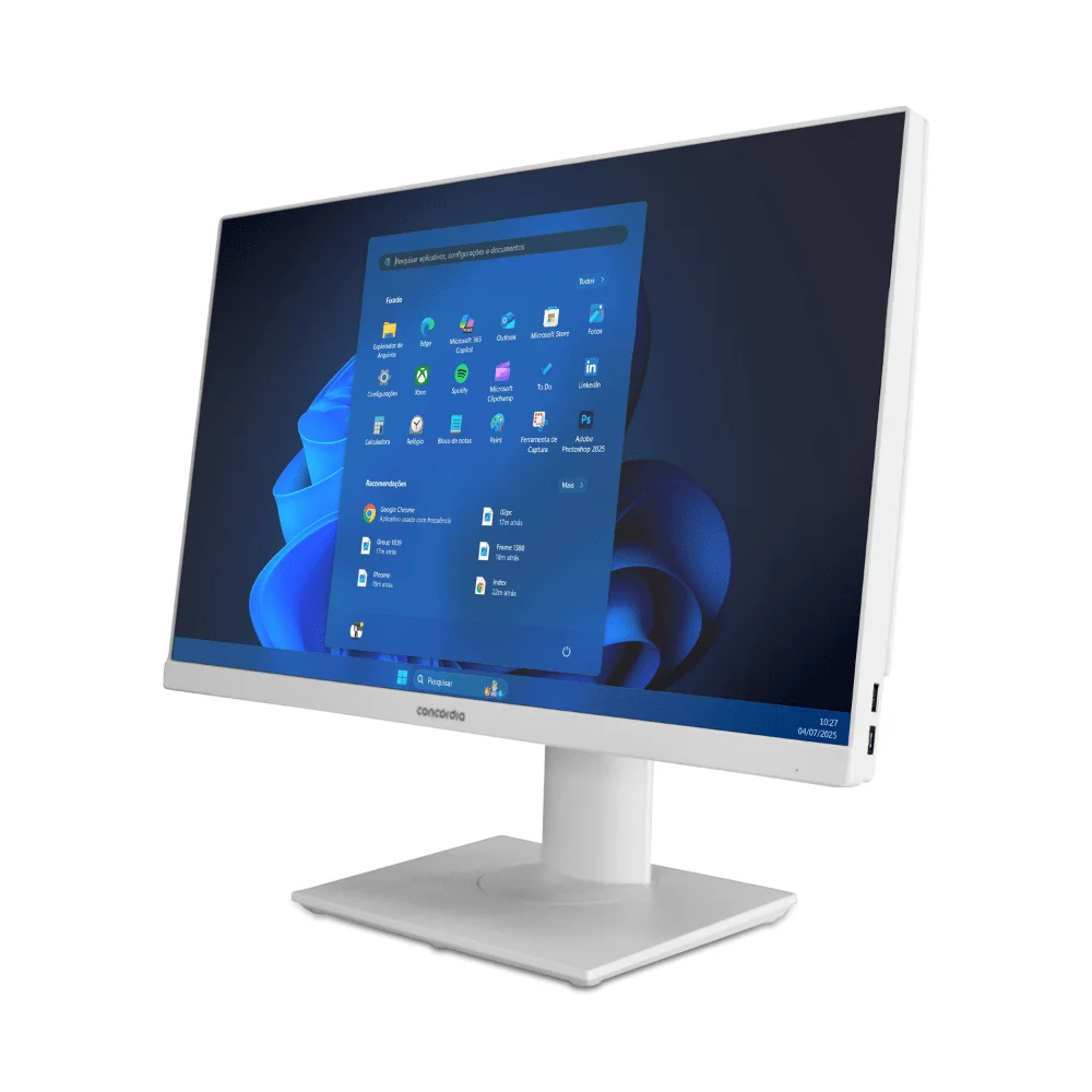 "Computador All In One Concórdia Core i5 14400 16gb Ddr5 SSD 512gb 23.8"" Full Hd  Webcam Wifi Freedos Branco" em Campinas