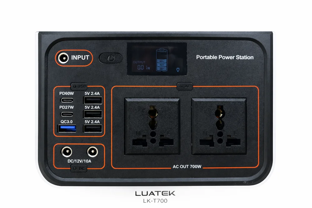 Estação Energia Portátil 700w 1100w Pico 648wh Luatek Lk-t700  Alta Qualidade