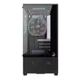 Gabinete Gamer Rise Mode  Prisma Glass 01 Black S/ Fans - Rm-ca-prs-01-fb