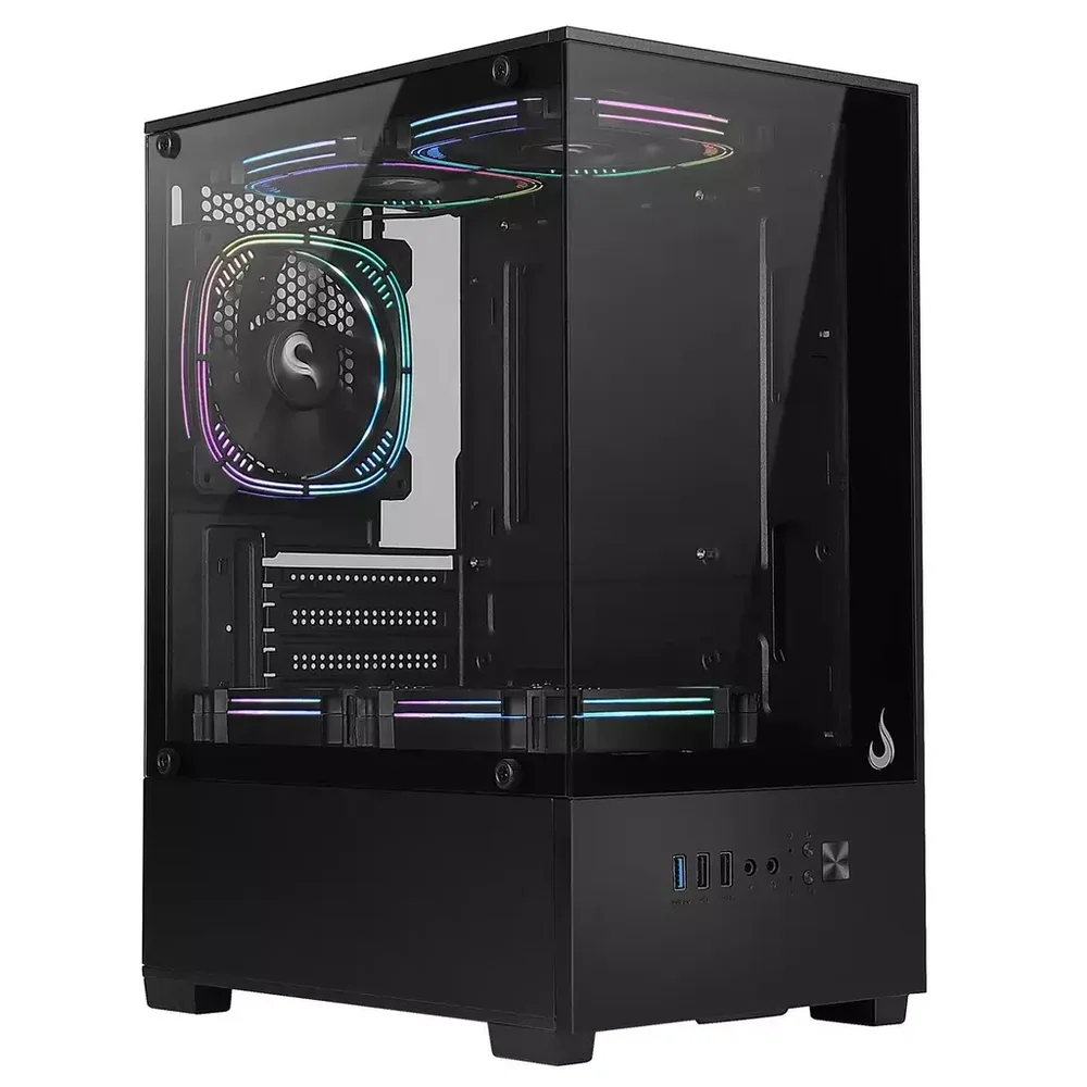 Gabinete Gamer Rise Mode Prisma Glass 01 Black S/ Fans - Rm-ca-prs-01-fb Gabinete Gamer Rise Mode Prisma Glass 01 Black S/ Fans - Rm-ca-prs-01-fb