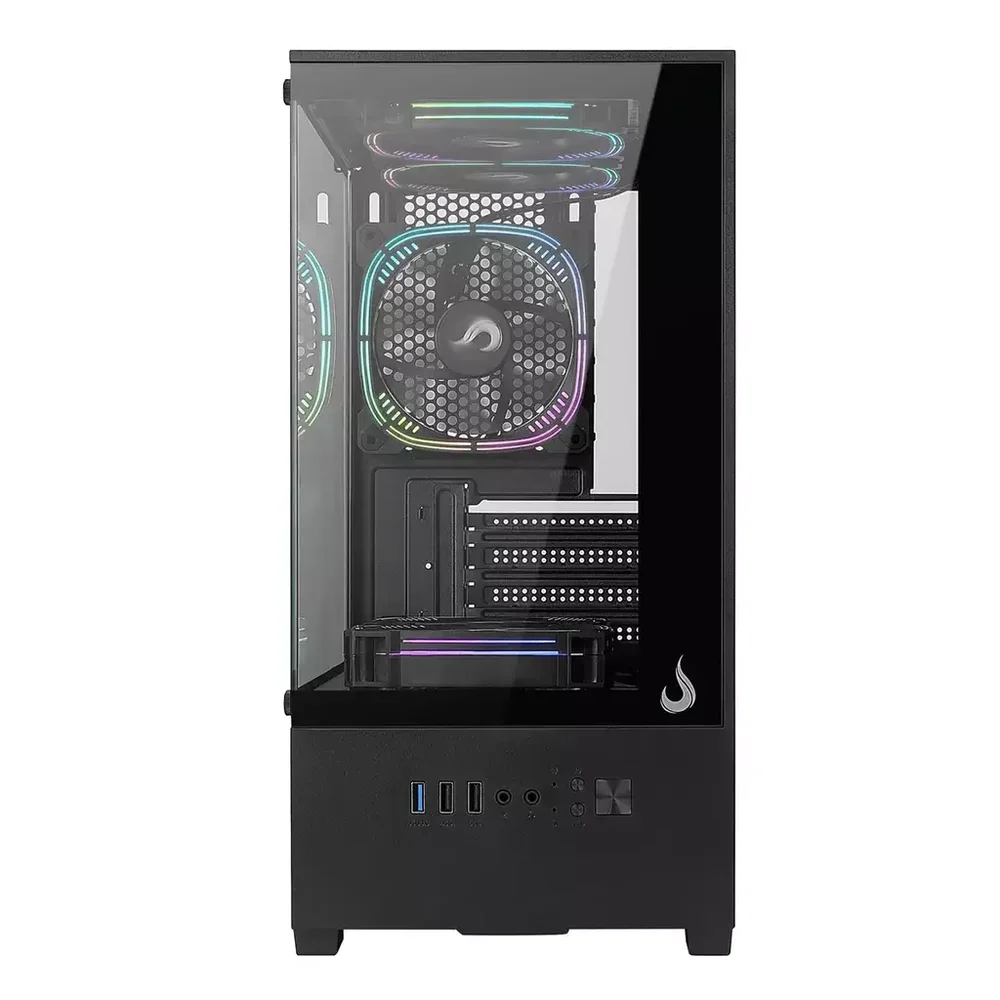 Gabinete Gamer Rise Mode Prisma Glass 01 Black S/ Fans - Rm-ca-prs-01-fb Gabinete Gamer Rise Mode Prisma Glass 01 Black S/ Fans - Rm-ca-prs-01-fb