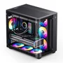 Gabinete Gamer Premium Jonsbo Tk-3 Black Aquário Vidro Curvo Atx Usb-c Preto