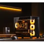 Gabinete Gamer Premium Jonsbo Tk-3 Black Aquário Vidro Curvo Atx Usb-c Preto