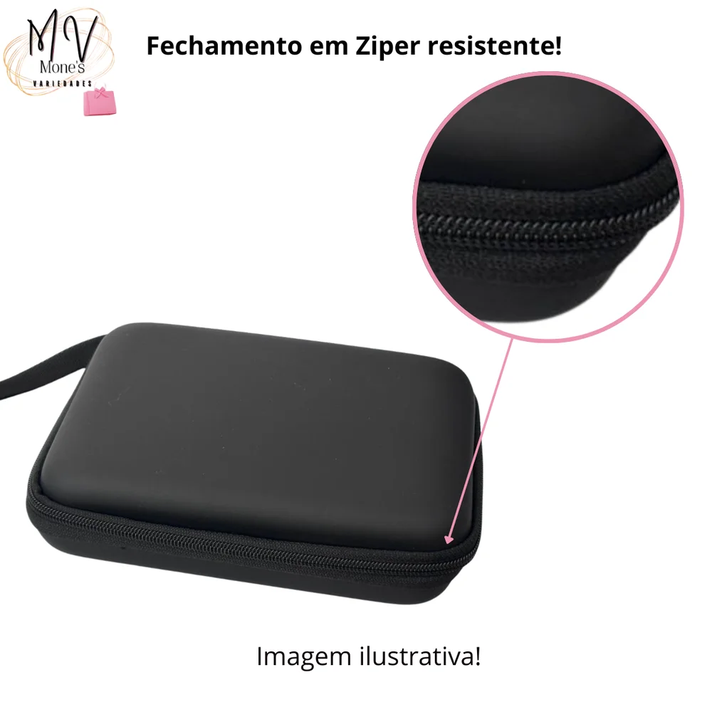 Estojo Proteção Capa Para Case Hd SSD Neoprene Antichoque F3 Estojo Proteção Capa Para Case Hd SSD Neoprene Antichoque F3