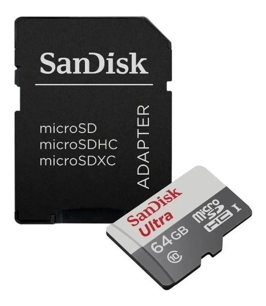 Cartão De Memória Sandisk MicroSD, 64GB, 100MB/s, Ultra Classe 10 Uhs-I  SDSDQUNR-064G-GN3MA