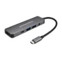 Hub Adaptador Usb-c 5 Em 1 HDMI 4k 2x Usb  3.0 Pd Audio P2