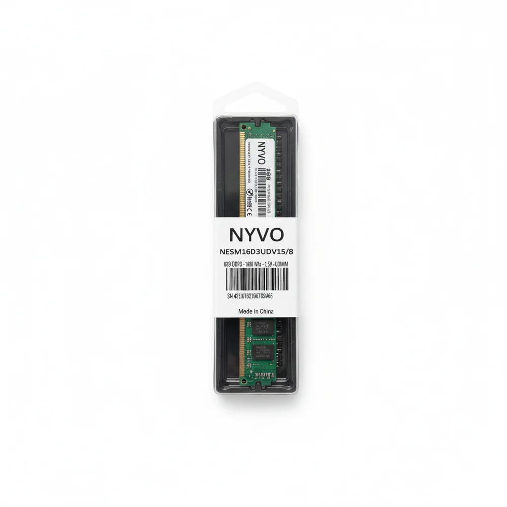 Memória 8GB Ddr3 1600 Mhz 1.5v Desktop Nyvo Essential Nesm16d3ud15/8 Memória 8GB Ddr3 1600 Mhz 1.5v Desktop Nyvo Essential Nesm16d3ud15/8