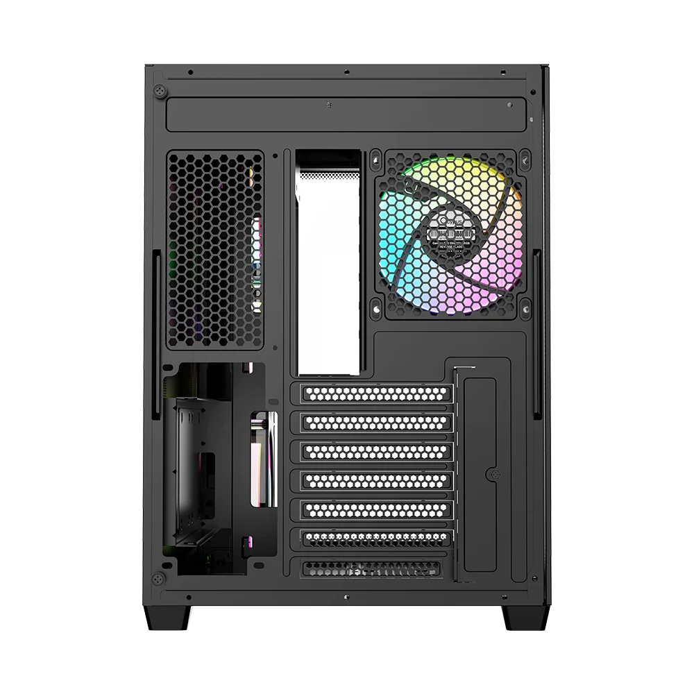 Gabinete Gamer Ocypus Iota C70 Curve Atx ARGB Digital Com Fan Preto