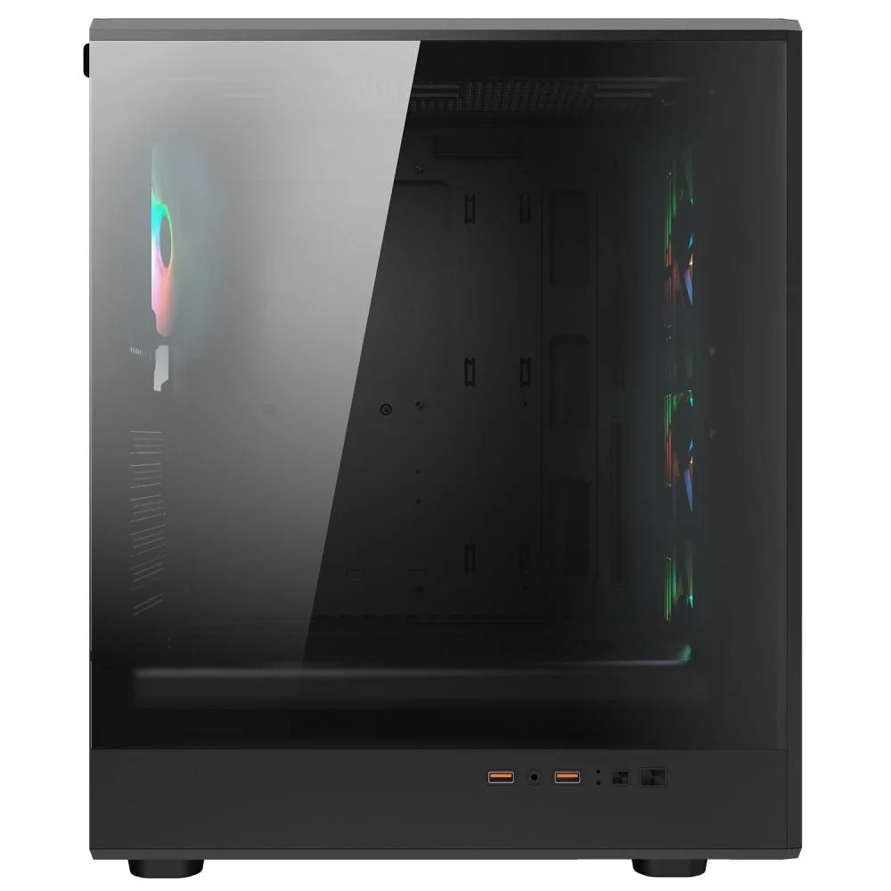 Gabinete Cougar Airface Pure RGB Atx Mid Tower Lateral De Vidro Temperado Usb 3.0 Com 4 Fan Preto 382ga50.0001