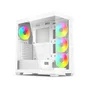 Gabinete Gamer Aquário Hi Level Lv510wh - Vidro Temperado - 4 Coolers Inclusos - Atx - Branco