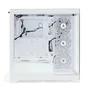Gabinete Gamer Aquário Hi Level Lv510wh - Vidro Temperado - 4 Coolers Inclusos - Atx - Branco
