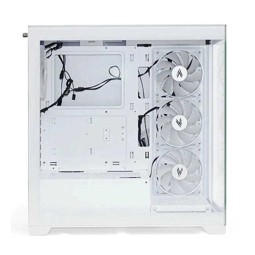 Gabinete Gamer Aquário Hi Level Lv510wh - Vidro Temperado - 4 Coolers Inclusos - Atx - Branco Gabinete Gamer Aquário Hi Level Lv510wh - Vidro Temperado - 4 Coolers Inclusos - Atx - Branco