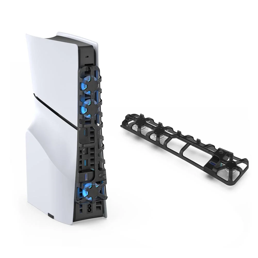 Cooler Fan Externo Com 3 Ventoinhas LED Compatível Com Ps5 Slim Branco