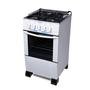 Fogão 4 Bocas, Mesa de Inox Sírius, Com Acendimento Manual, Braslar - Branco